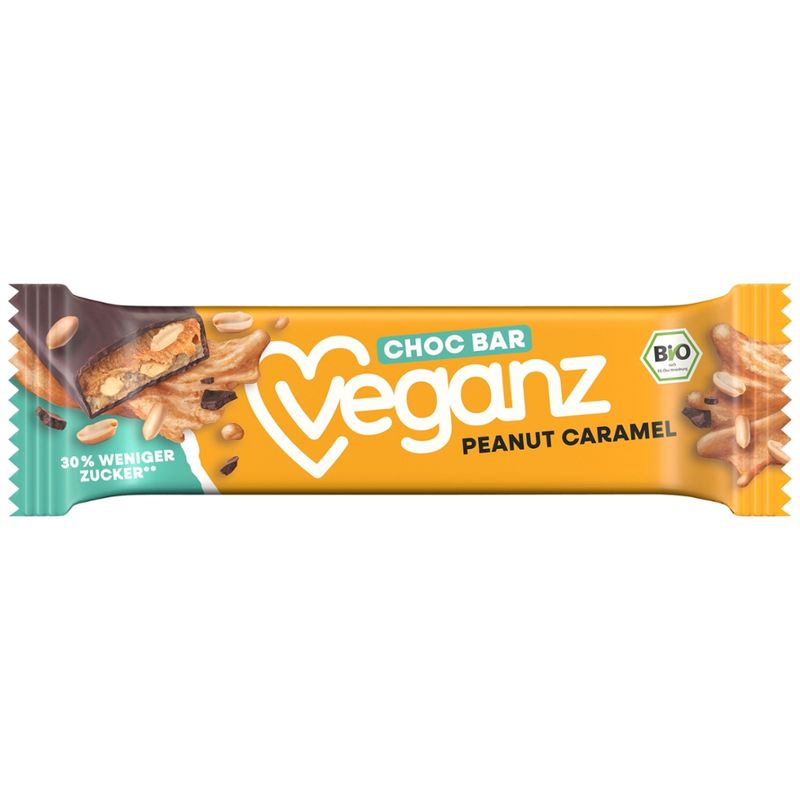 Veganz BIO Veganz Choc Bar Peanut Caramel 50g - Produktbild