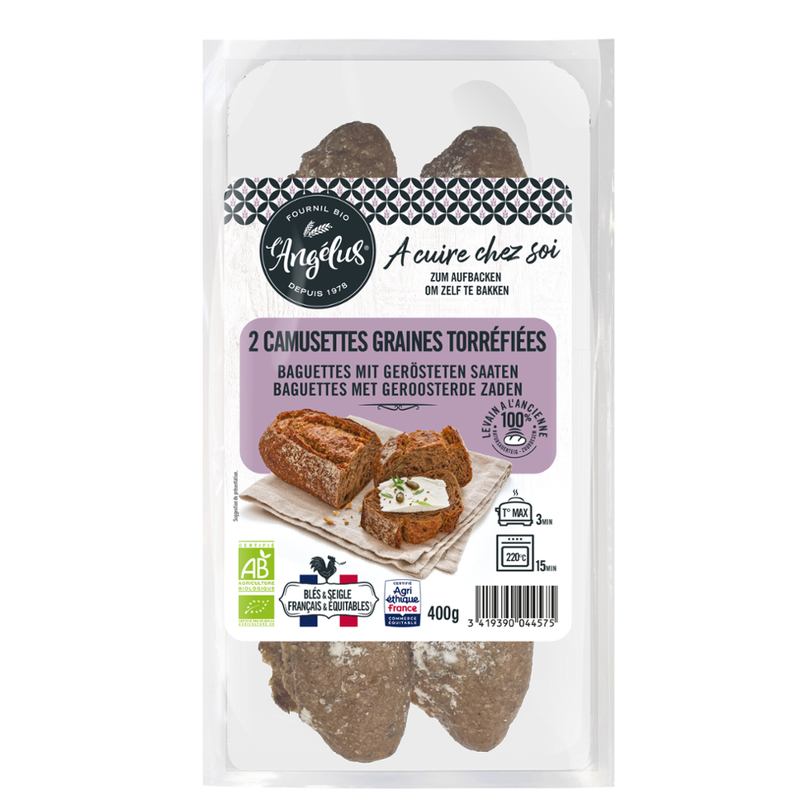 L'Angélus 2x200g Baguettes mit 5 gerösteten Saaten zum Aufbacken - Produktbild