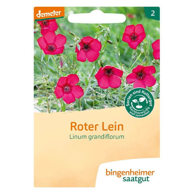 Bingenheimer Saatgut Roter Lein - Blumen (Saatgut) - Produktbild