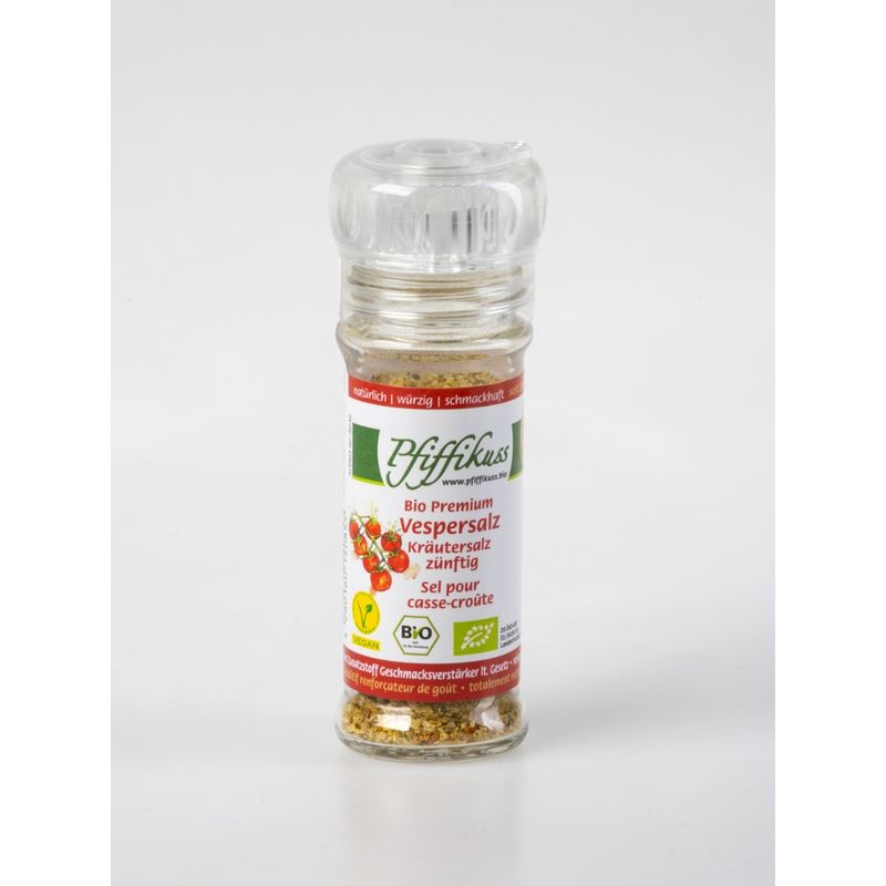 Pfiffikuss Gutes von der Reichenau Bio Vespersalz zünftig 50g Mühle - Produktbild