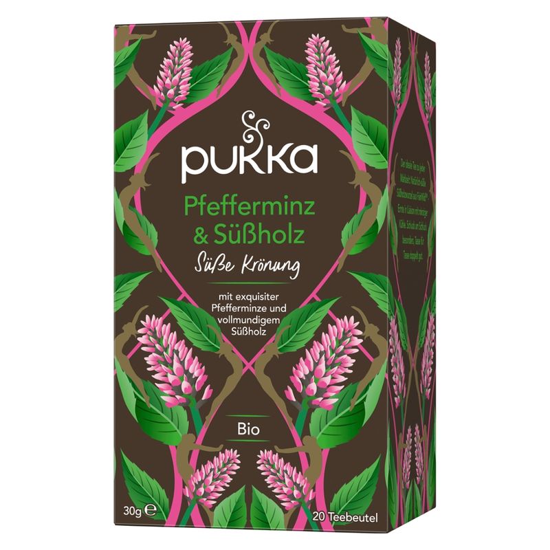 Pukka Pukka Bio-Kräutertee Pfefferminz & Süßholz, 20 Teebeutel - Produktbild