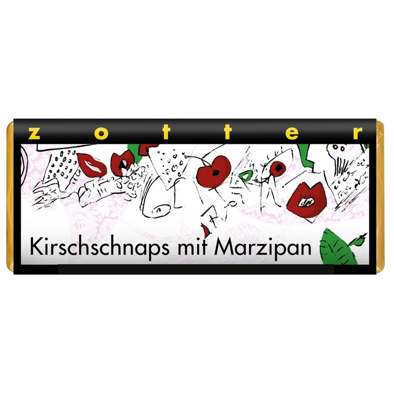 Zotter Schokolade Kirschschnaps mit Marzipan (++) - Produktbild