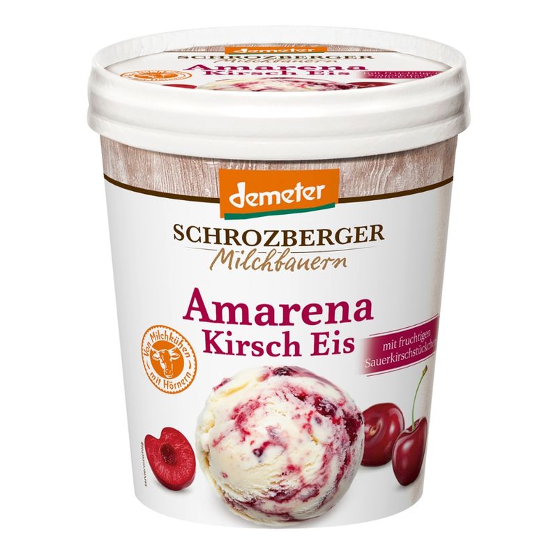 Schrozberger Milchbauern Dem. Amarena Kirsch Eis 500 ml - Produktbild