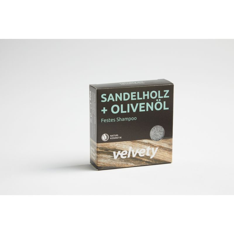 Velvety Velvety Festes Shampoo Sandelholz + Olivenöl 60g - Produktbild