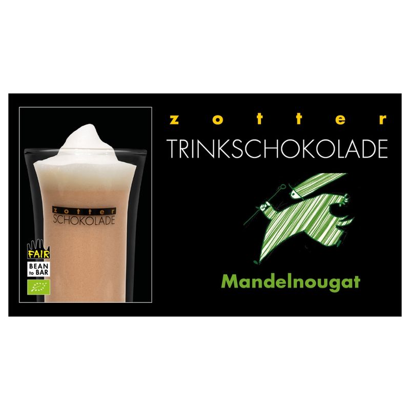 Zotter Schokolade Trinkschokolade Mandelnougat - Produktbild