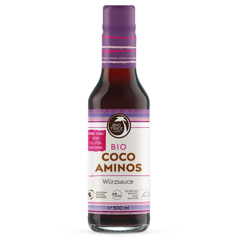 Big Tree Farms Coco Aminos Würzsauce 500ml - vegan, gluten-, soja-, histaminfrei - Produktbild