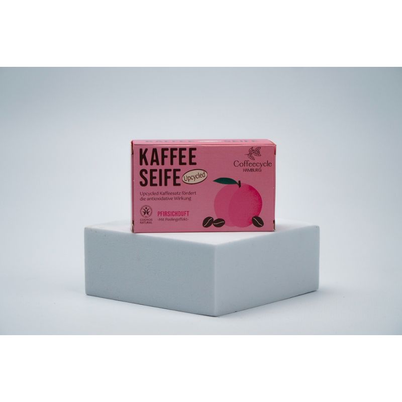 Coffeecycle  Kaffeeseife Pfirsichduft mit upgecycletem Kaffeesatz - Produktbild