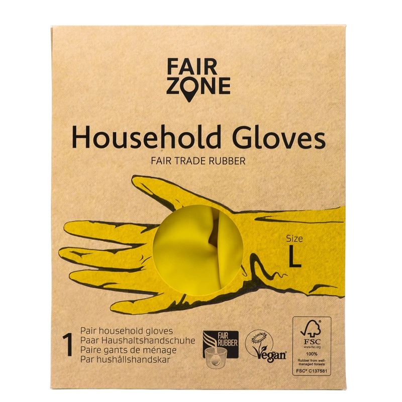 FAIR ZONE FAIR ZONE Haushaltshandschuhe Größe L - Fair Trade & FSC - Produktbild