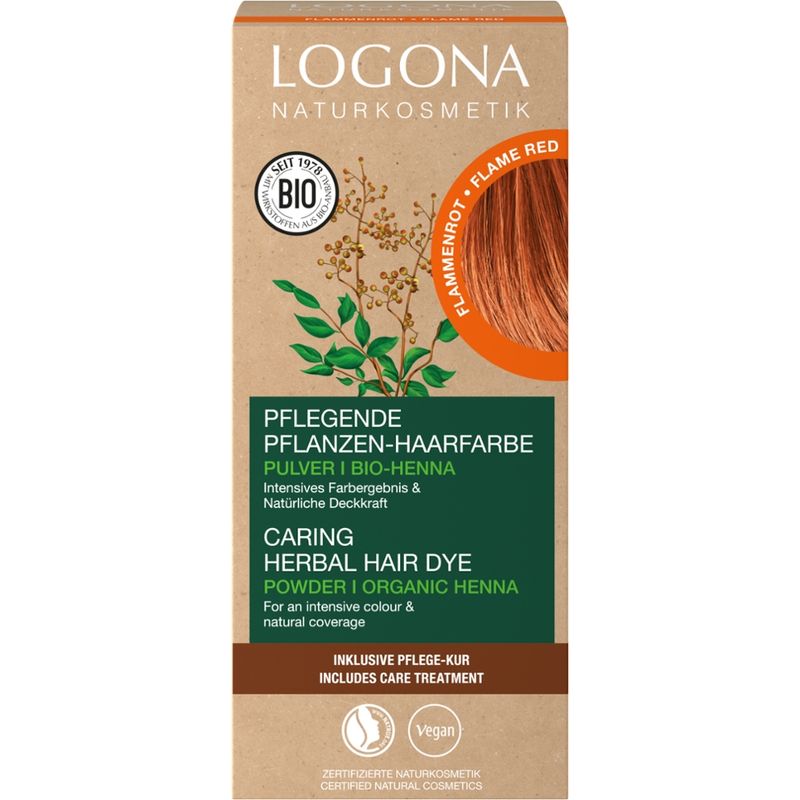 Logona LOGONA Pflanzen-Haarfarbe Pulver Flammenrot - Produktbild