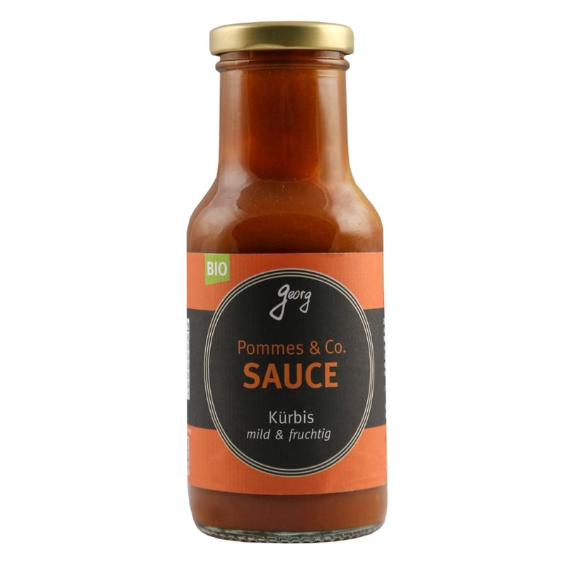 Georg Pommes & Co. SAUCE  Kürbis mild & fruchtig - vegan - ohne Tomaten - mit Bio Hokkaido Kürbis - Produktbild