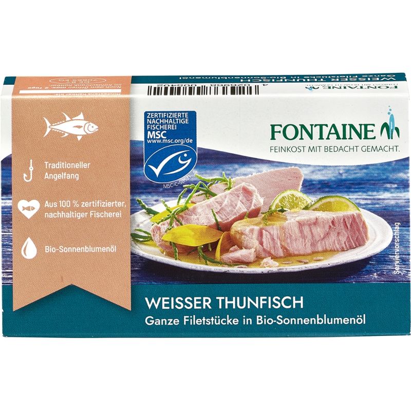 Fontaine Weißer Thunfisch in Bio-Sonnenblumenöl - Produktbild