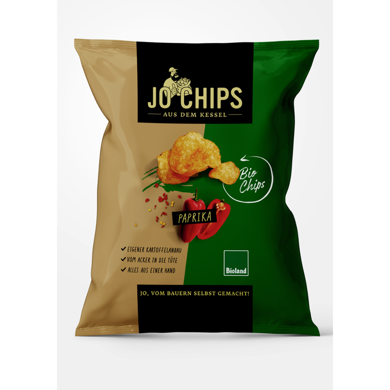 JO Chips Jo Chips Paprika Bio-Kesselchips  125g - Produktbild