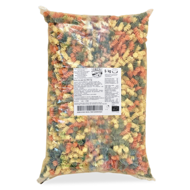 IRIS  3-farbige bunte Eliche aus Bio-Hartweizengrieß mit Spinat und Tomaten 5 kg - Produktbild