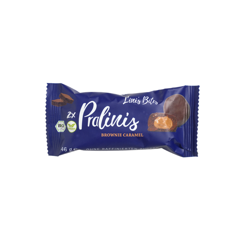 Lini's Bites Brownie Caramel Pralinis Bio Dattel-Kugeln - Produktbild