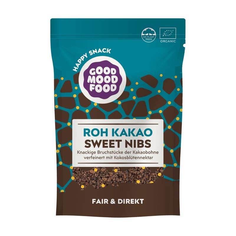 goodmoodfood Roh Kakao Sweet Nibs mit Kokosblütennektar gesüßt - Produktbild