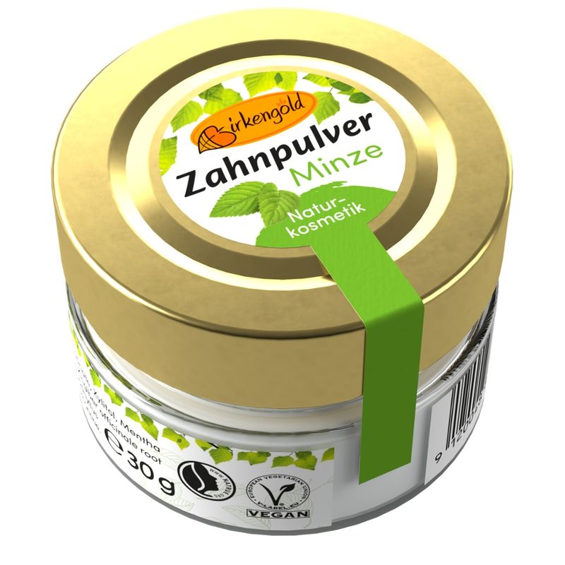 Birkengold Birkengold® Zahnpulver Minze Glas - Produktbild