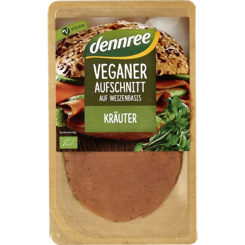 dennree Veganer Aufschnitt auf Weizenbasis Kräuter - Produktbild