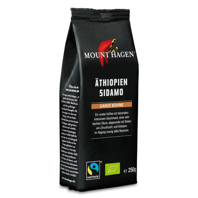 Mount Hagen Röstkaffee Äthiopien Sidamo ganze Bohne - Produktbild
