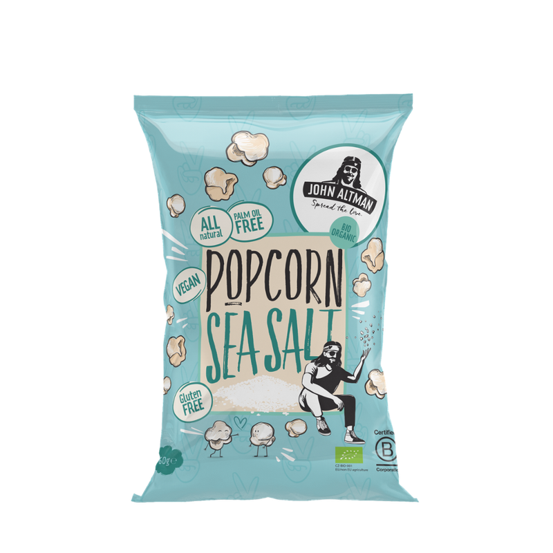 John Altman Organic Popcorn Sea Salt 60g - Produktbild
