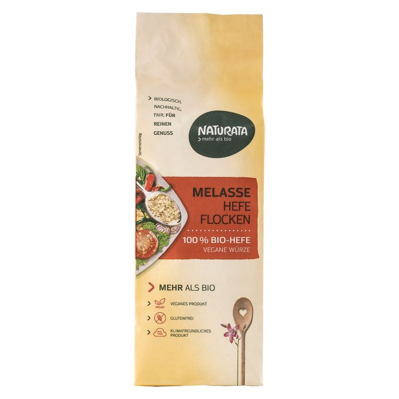 NATURATA Melasse Hefeflocken, 100 % Bio-Hefe, Nachfüllbeutel - Produktbild