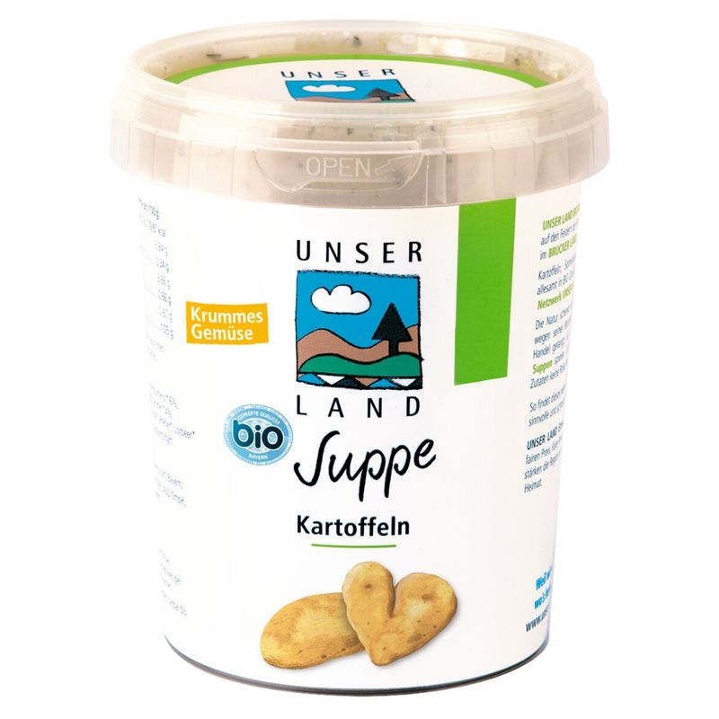 UNSER LAND UNSER LAND Bio Kartoffel-Suppe, BayBio, 450ml Becher - Produktbild