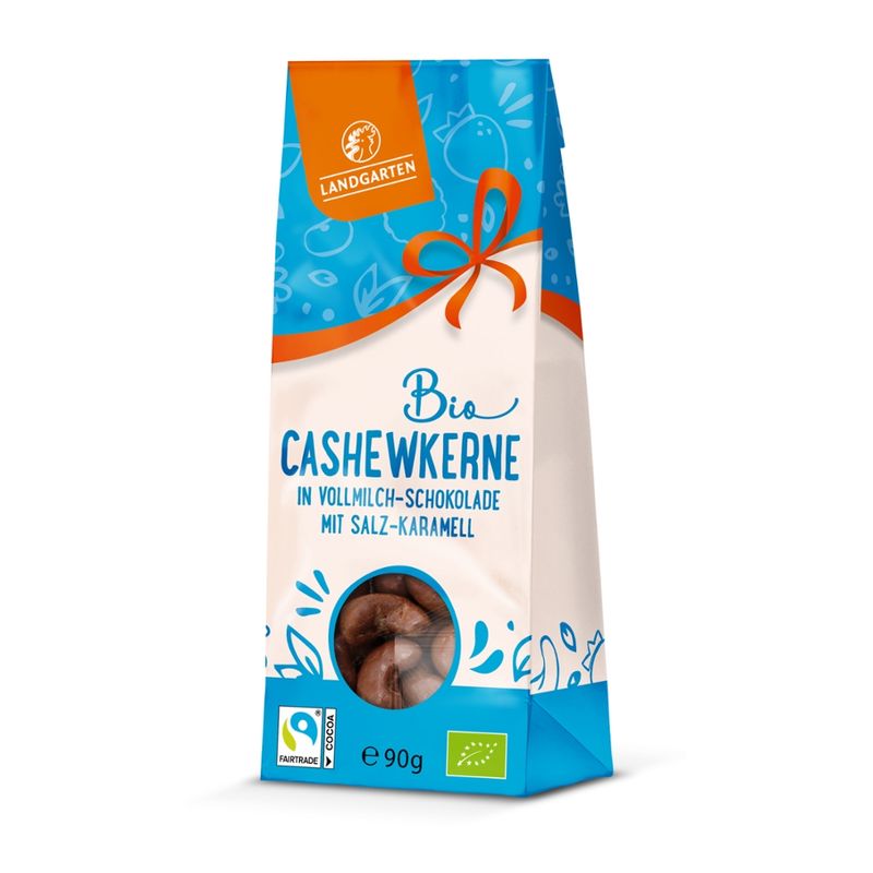 Landgarten Bio Cashew Vollmilch Salz Karamell 90g - Produktbild