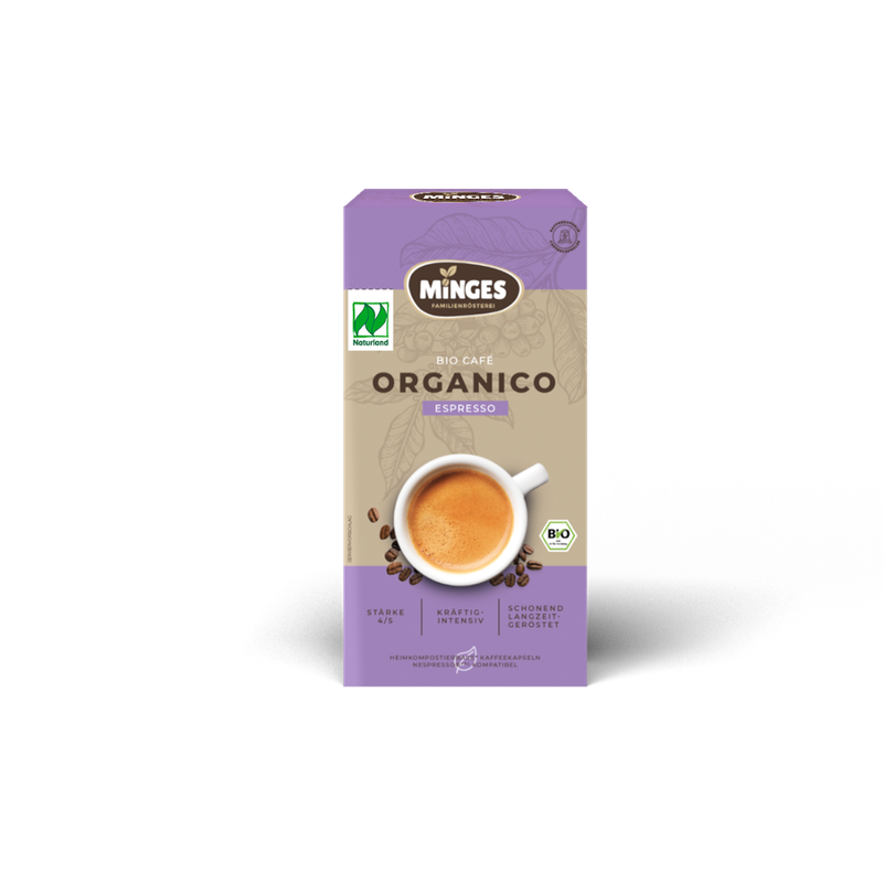 Minges MINGES Organico Espresso (Bio-Naturland) NCC-Kapsel, Kompostierbar (10er/52g/HDF/C) - Produktbild