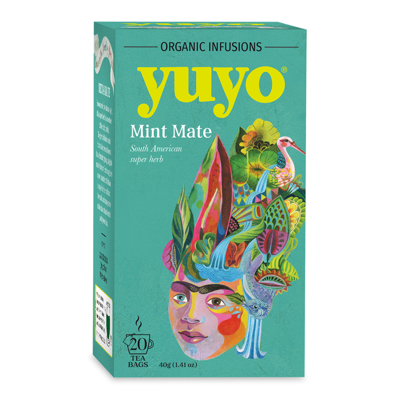 Yuyo YUYO MINT MATE - 20 Sachet - 6 Packages in a IP - Mate Leaves forest harvested mixed with mint flavors. Sourced by Meta Mate, the only company offering 100% wild harvest mate, supporting regenic foresting. - Produktbild
