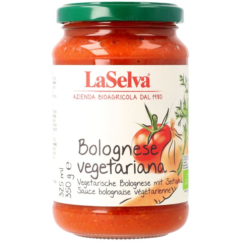 LaSelva vegetarische Bolognese mit Seitan - Tomatensauce mit Gemüse und Seitan - Produktbild