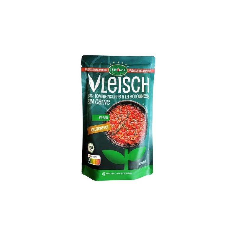 Bavaria BioMarken Bio Vleisch-Tomatensuppe á la Bolognese* sin carne 400 ml "im Frischebeutel" - Produktbild