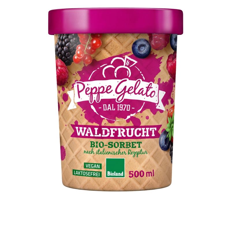 Peppe Gelato  Peppe Gelato Waldfrucht Bio-Sorbet - Produktbild