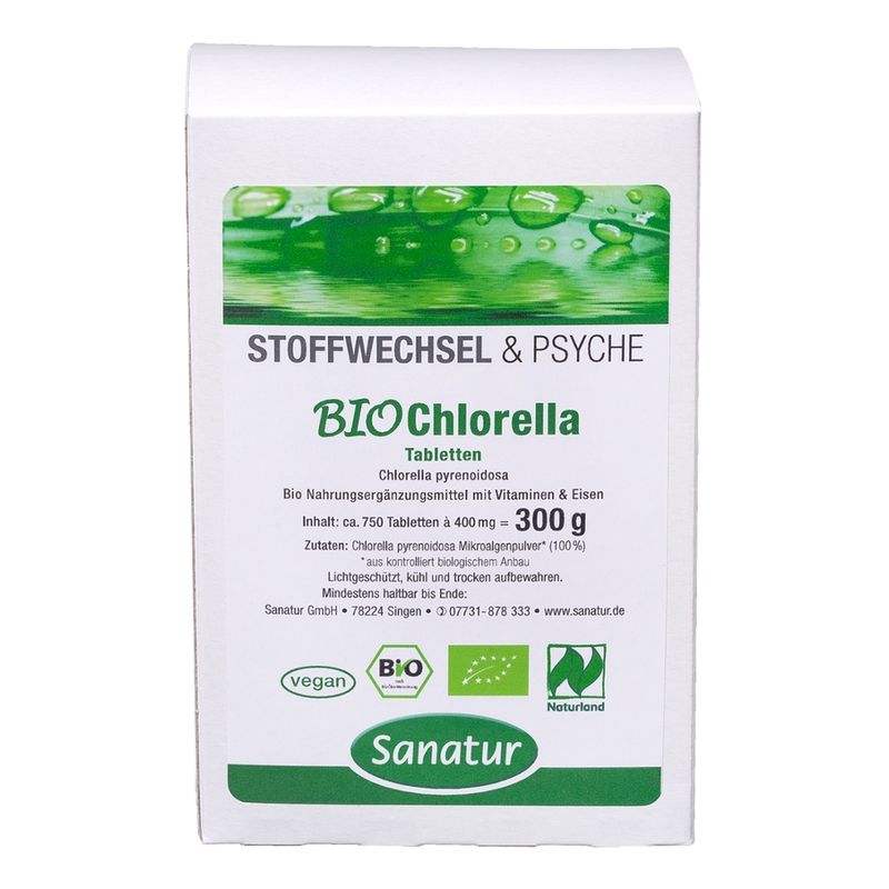 Sanatur BioChlorella 750 Tabletten, kbA - Produktbild