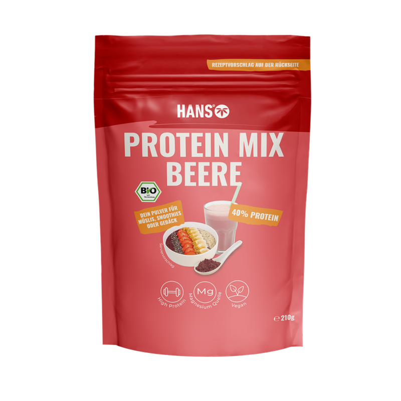 HANS Brainfood HANS BIO Beeren Proteinmix - Produktbild