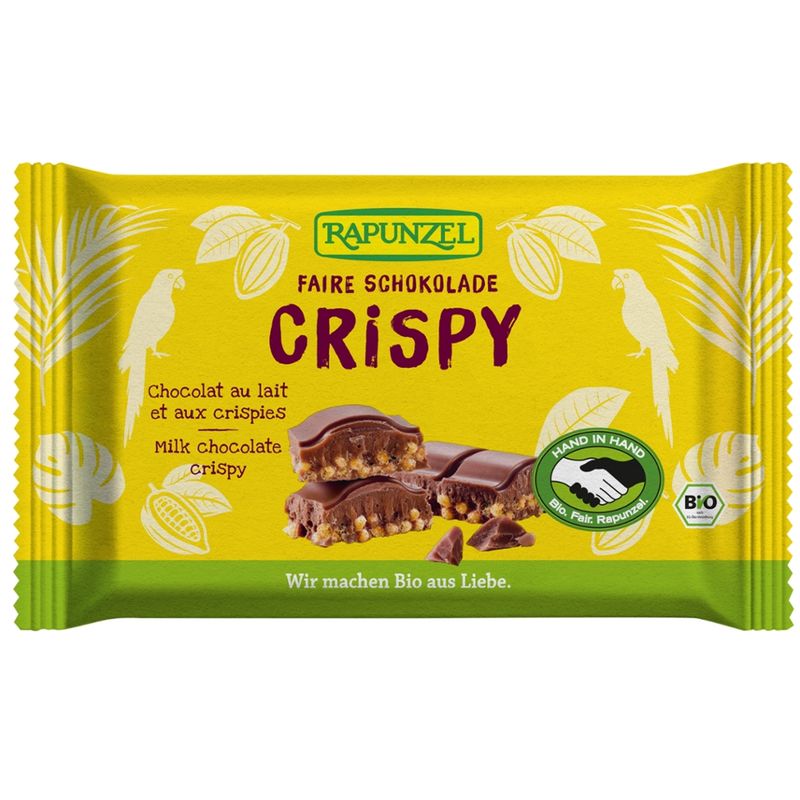 Rapunzel Vollmilch Schokolade Crispy HIH - Produktbild