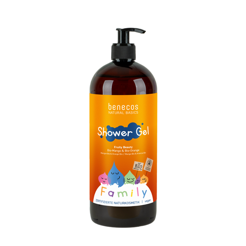 benecos benecos Natural Shower Gel FAMILY SIZE Fruity Beauty Mango & Orange - Produktbild