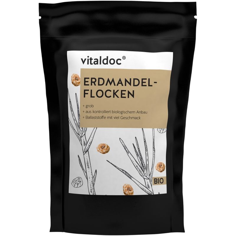 GESUND & Leben Reformqualität seit 1995 vitaldoc® BIO ERDMANDEL-FLOCKEN, grob - Produktbild