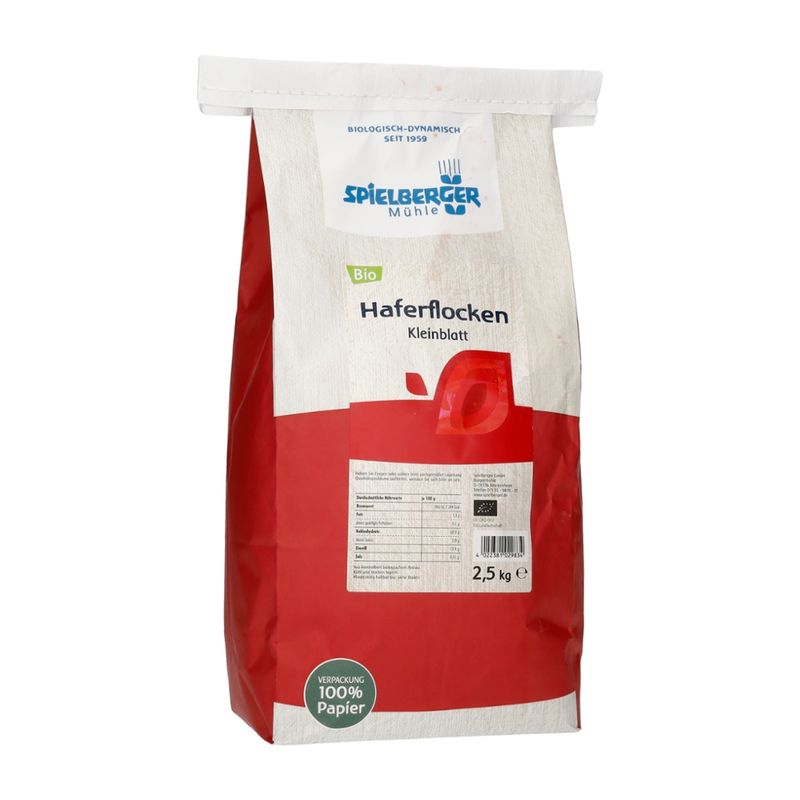 Spielberger Mühle Haferflocken Kleinblatt, kbA  – für Familien & Vorrat - Produktbild