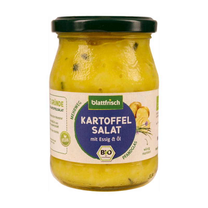 blattfrisch  Bio-Kartoffelsalat mit Essig und Öl (Pfandglas 250g) - Produktbild
