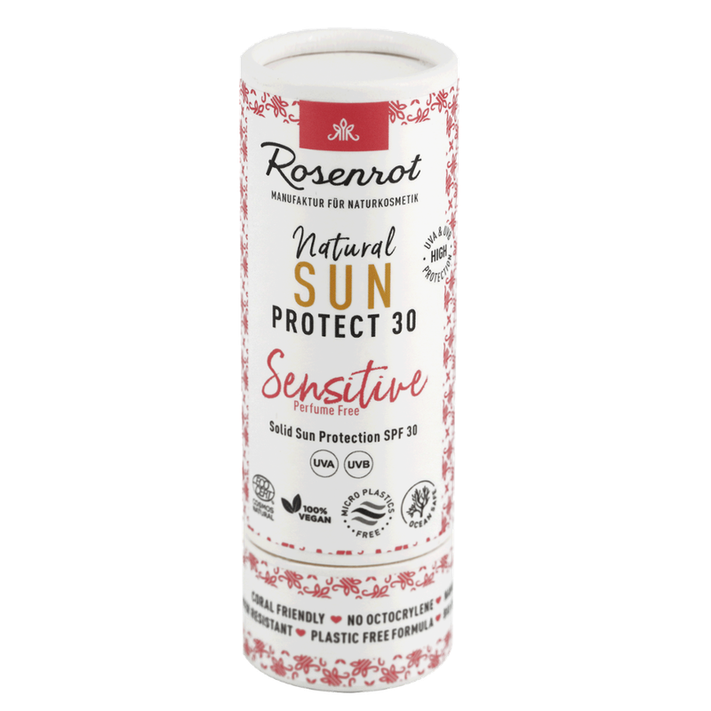 Rosenrot Naturkosmetik Rosenrot Sun Stick LSF 30 - Sensitiv Perfume free 50g Solid Sun Protection SPF 30 - Produktbild