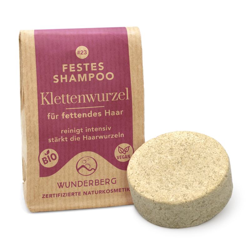 Wunderberg Festes Shampoo #23 Klettenwurzel - für fettendes Haar - Produktbild