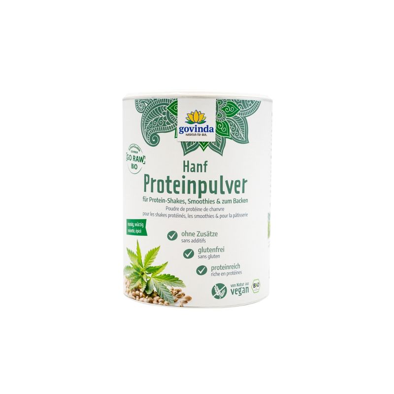 Govinda Hanf Proteinpulver für Protein-Shakes, Smoothies & zum Backen - Produktbild