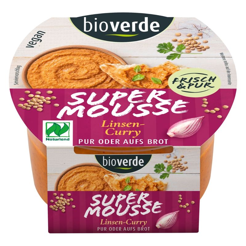 bio-verde Super Mousse - Linsen-Curry NATURLAND 150 g - Produktbild
