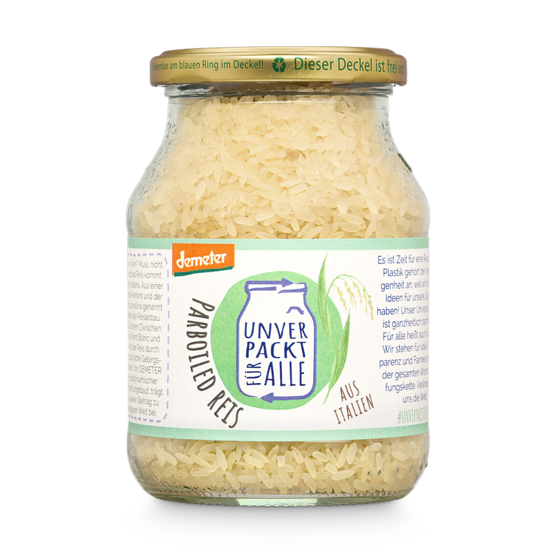 Unverpackt für alle Parboiled Reis, Demeter, MMP-gr, 425g - Produktbild