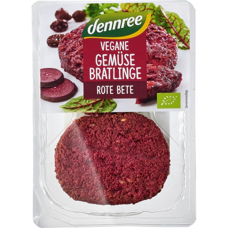 dennree Vegane Gemüsebratlinge Rote Bete - Produktbild