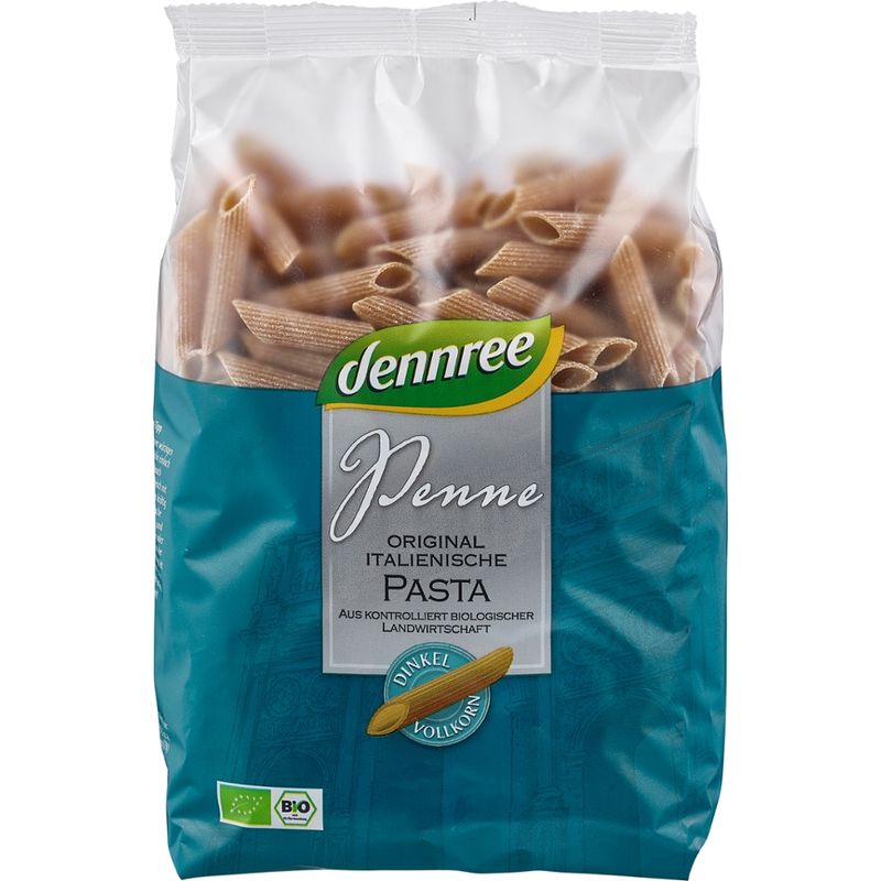 dennree Original italienische Dinkel-Vollkorn-Penne - Produktbild