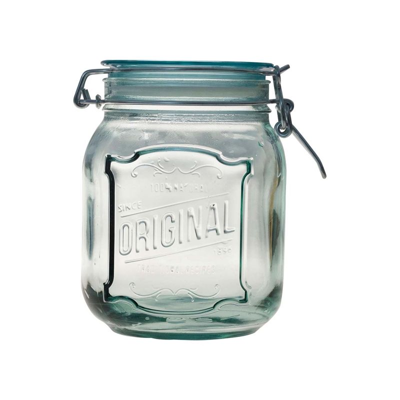 memo Handelsware Vorratsglas "Original" aus Recyclingglas, transparent, 1,1 l - Produktbild