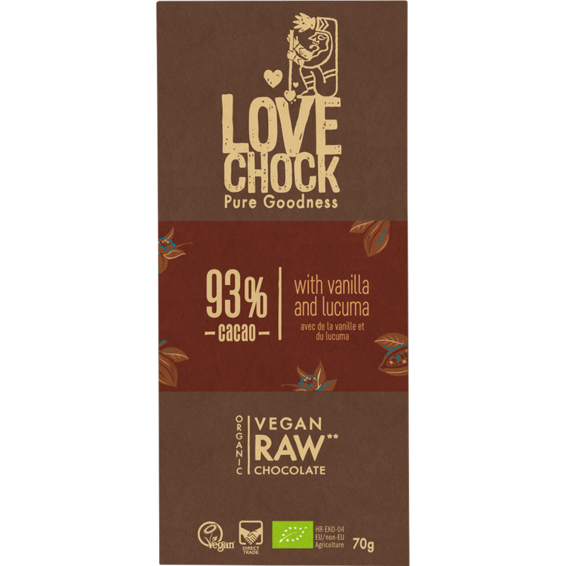 Lovechock B.V. Lovechock tablette 93% cacao vanille & lucuma - Produktbild