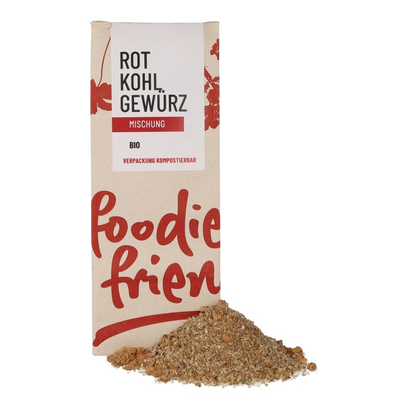 foodie & friends BIO Rotkohlgewürz in einer kompostierbaren Tüte - Produktbild