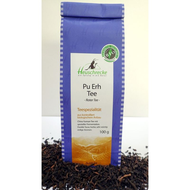 Heuschrecke Pu Erh Tee, roter Tee, China Yunnan, kbA - Produktbild