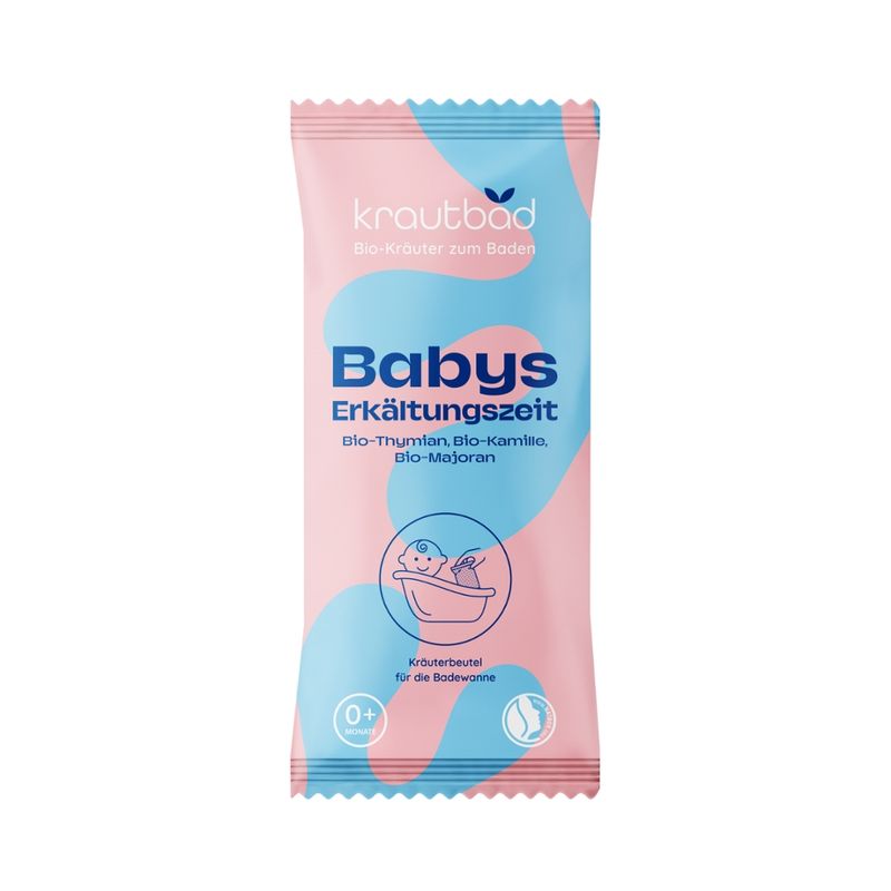 KRAUTBAD Kräuterbad Babys Erkältungszeit aus Bio-Thymian, Bio-Kamille und Bio-Majoran - Produktbild